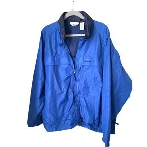 Eddie Bauer blue windbreaker jacket large